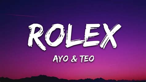 rolex eo teo|ayo & teo Rolex lyrics.